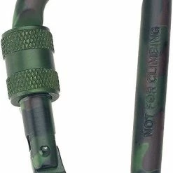 Rothco Woodland Camouflage - Professional Aluminum Alloy Locking Carabiner - 80mm Paracord / Rope / Rappelling Gear