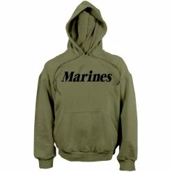 Rothco Olive Drab - MARINES Hooded Pullover Sweatshirt Shirts