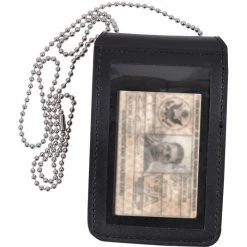 Army Navy Store Black - Universal Leather Badge & ID Holder