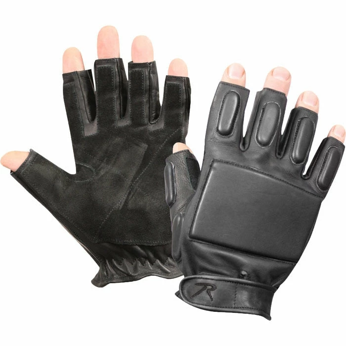Rothco Black - Law Enforcement Tactical Fingerless Rappelling Gloves 3 Rothco Black - Law Enforcement Tactical Fingerless Rappelling Gloves