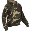 Rothco Shirts Woodland Camouflage - Kids Hooded Pullover Sweatshirt