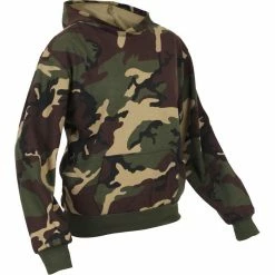 Rothco Shirts Woodland Camouflage - Kids Hooded Pullover Sweatshirt