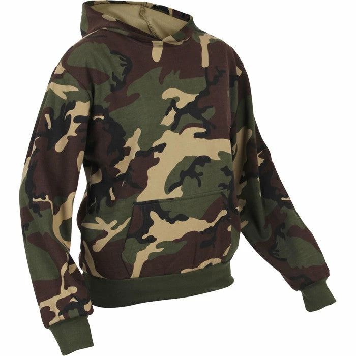 Rothco Shirts Woodland Camouflage - Kids Hooded Pullover Sweatshirt 3 Rothco Shirts Woodland Camouflage - Kids Hooded Pullover Sweatshirt