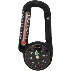Army Navy Store Paracord / Rope / Rappelling Gear Carabiner Compass And Thermometer