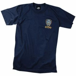Rothco Shirts Navy Blue - Officially Licensed NYPD T-Shirt With Police Patch