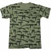 Rothco Shirts Olive Drab - Vintage Guns & Rifles Military T-Shirt - Cotton Polyester