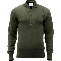 Rothco Sweaters / Hoodies Olive Drab - 5-Button Military GI Style Sweater - Acrylic