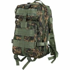 Rothco Digital Woodland Camouflage - Military MOLLE Compatible Medium Transport Pack