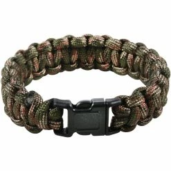 Rothco Green Camouflage - Cobra Weave Paracord Bracelet Paracord / Rope / Rappelling Gear