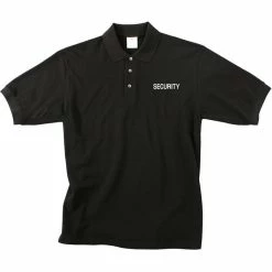 Rothco Black - SECURITY Moisture Wicking Golf Shirt Shirts