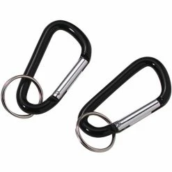 Rothco Black - Accessory Carabiner Set With Key Ring Key Chains