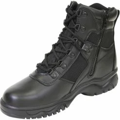 Rothco Black - Military Blood Pathogen Size Zipper Tactical Boots 6 In.