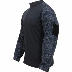 Rothco Digital Midnight Camouflage - Military Tactical Lightweight Flame Resistant Combat Shirt