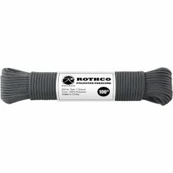 Rothco Paracord / Rope / Rappelling Gear Charcoal Grey - Polyester 550 LB Tested 100 Feet Paracord Rope