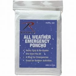 Army Navy Store Rainwear All Weather Emergency Poncho Pocket Size