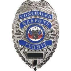 Rothco Deluxe Silver - Public Safety CONCEALED WEAPON PERMIT Badge