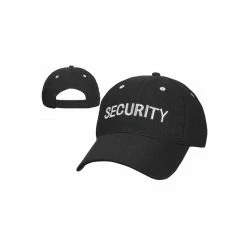 Army Navy Store Headwear Black - Law Enforcement SECURITY Mesh Low Profile Adjustable Cap