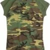 Rothco Woodland Camouflage - Womens Military Raglan T-Shirt Shirts 1 Rothco Woodland Camouflage - Womens Military Raglan T-Shirt Shirts