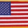 Rothco Red White Blue - Jumbo US Flag Sew On Patch With Gold Borders Patches