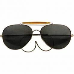 Army Navy Store Smoke Lenses - US Air Force Style Aviator Sunglasses With Case
