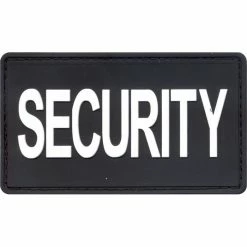 Rothco Patches Black - PVC Security Patch With Hook Back