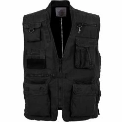 Rothco Vests Black - Deluxe Safari Outback Photo Journalists Vest
