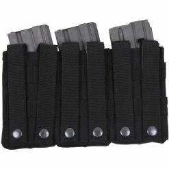 Army Navy Store Law Enforcement Gear Black - MOLLE Compatible Triple MAG Pouch