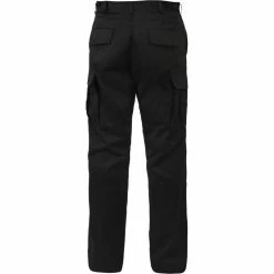 Rothco Black - Military BDU Pants With Zipper Fly - Cotton Polyester Twill