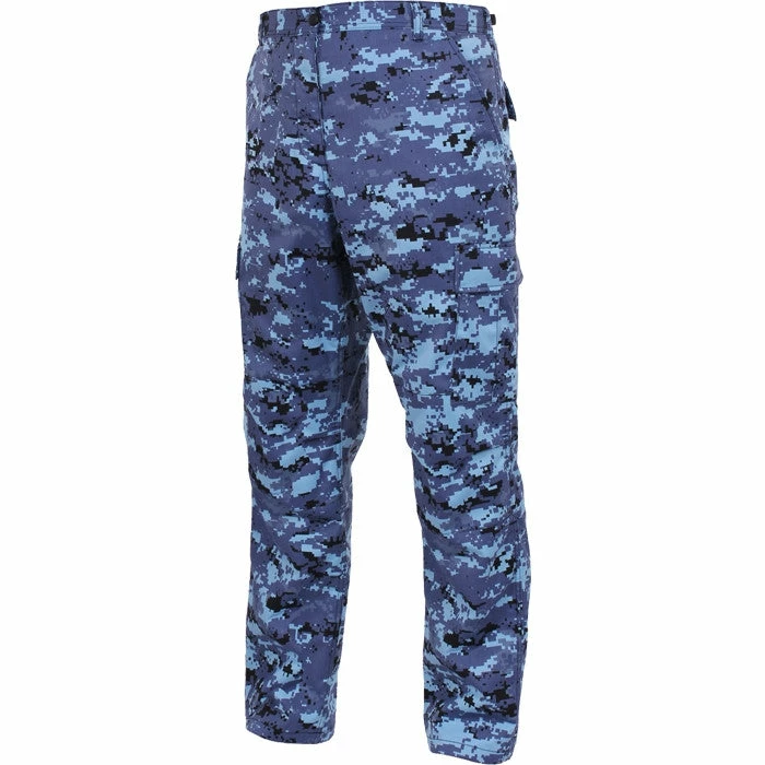 Rothco Digital Sky Blue Camouflage - Military BDU Pants - Cotton Polyester Twill 3 Rothco Digital Sky Blue Camouflage - Military BDU Pants - Cotton Polyester Twill
