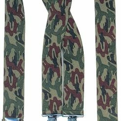Rothco Woodland Camouflage - 2 In. Military Pants Suspenders Belts / Suspenders