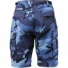 Rothco Sky Blue Camouflage - Military Cargo BDU Shorts - Polyester Cotton Twill