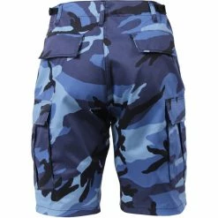 Rothco Sky Blue Camouflage - Military Cargo BDU Shorts - Polyester Cotton Twill