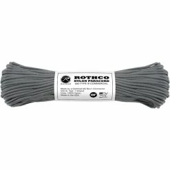 Rothco Charcoal Grey - Military Grade 550 LB Tested Type III Paracord Rope 100' - Nylon USA Made