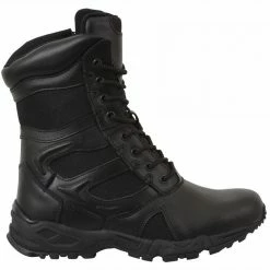 Rothco Black - Forced Entry Deployment Boots With Side Zipper 8 In.