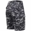 Rothco Subdued Urban Digital Camouflage - Military Cargo BDU Shorts - Polyester Cotton Twill