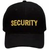 Rothco Black - Public Safety SECURITY Adjustable Cap With Gold Lettering