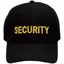 Rothco Black - Public Safety SECURITY Adjustable Cap With Gold Lettering