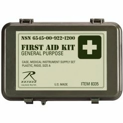 Rothco Olive Drab - Military Waterproof General Purpose First Aid Kit - USA Made Camping / Survival Gear