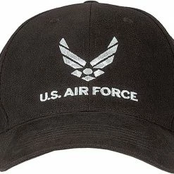 Rothco Black - US AIR FORCE Adjustable Cap With US Air Force Emblem Headwear