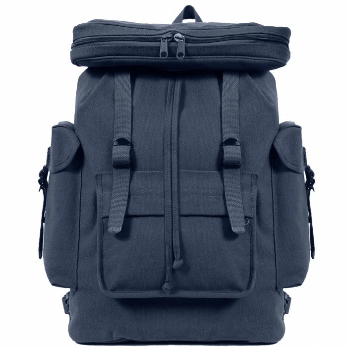 Army Navy Store Navy Blue - European Style Rucksack Backpack Paracord / Rope / Rappelling Gear 6 Army Navy Store Navy Blue - European Style Rucksack Backpack Paracord / Rope / Rappelling Gear