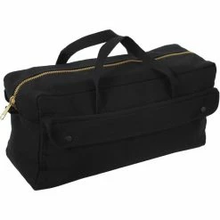 Rothco Bags Black - Military Brass Zipper Mechanics Jumbo Tool Bag