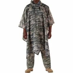 Rothco ACU Digital Camouflage - GI Enhanced Military Style Poncho - Polyester Ripstop Rainwear