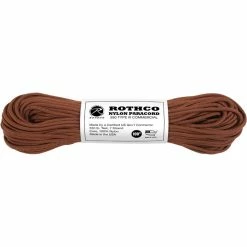 Rothco Paracord / Rope / Rappelling Gear Chocolate Brown - Military Grade 550 LB Tested Type III Paracord Rope 100' - Nylon USA Made