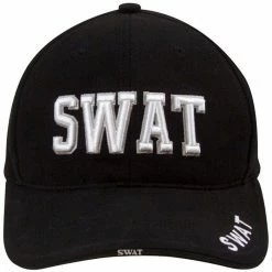 Rothco Black - Law Enforcement SWAT Deluxe Adjustable Cap Headwear