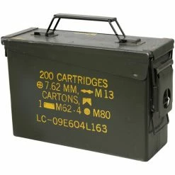 Rothco Hunting / Shooting Gear .30 Cal. Metal Ammo Can - Original US Military Surplus Used M19A1