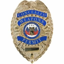Rothco Law Enforcement Gear Gold - Deluxe Public Safety Concealed Weapons Permit Badge