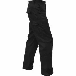 Rothco Black - Military BDU Pants With Zipper Fly - Cotton Polyester Twill 8 Rothco Black - Military BDU Pants With Zipper Fly - Cotton Polyester Twill