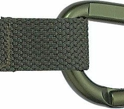 Rothco Olive Drab - Professional Jumbo Carabiner With Web Strap Key Ring - 80mm Key Chains