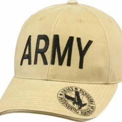 Rothco Headwear Khaki - ARMY Deluxe Adjustable Vintage Cap