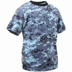 Rothco Digital Sky Blue Camouflage - Kids Military Camo T-Shirt Shirts
